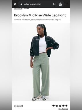 Brooklyn Brooklyn Mid Rise Wide Leg Pant